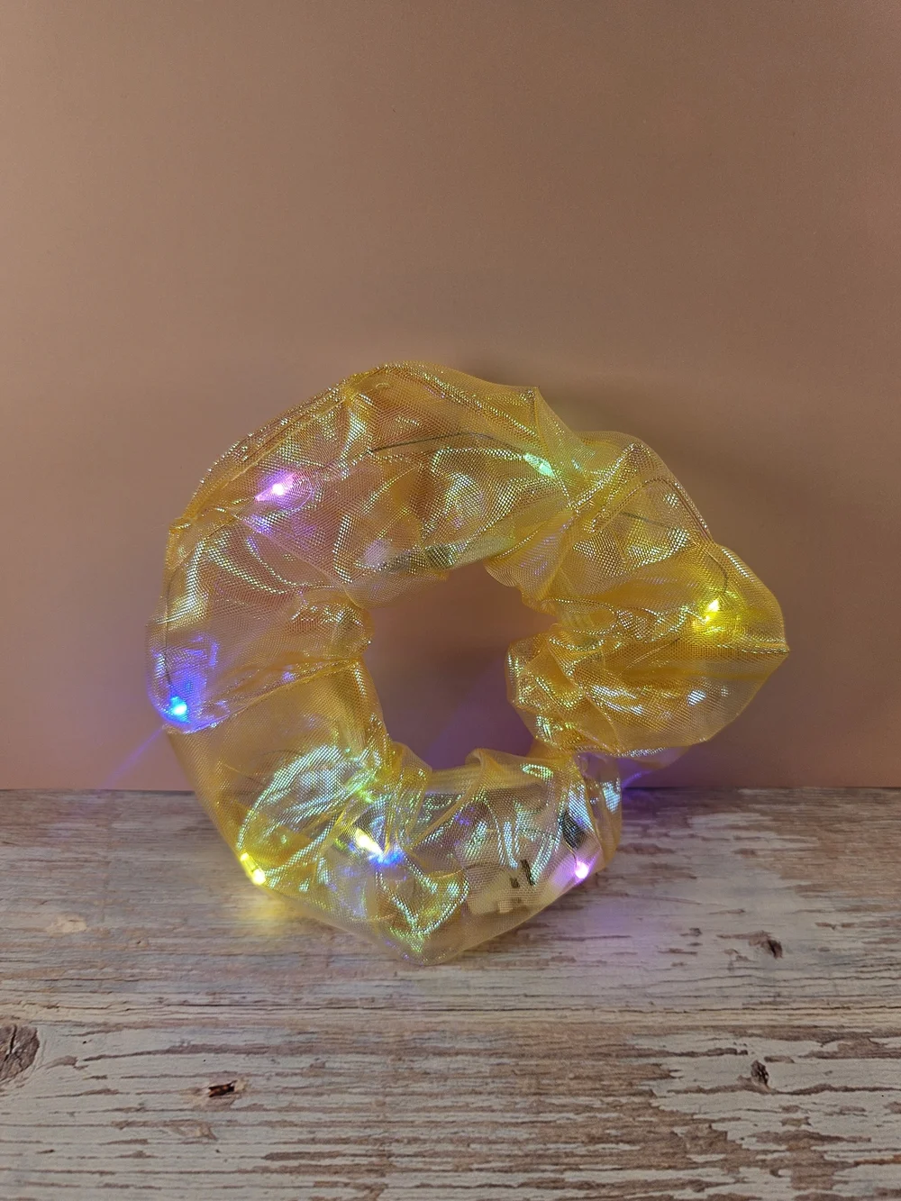 Gold Iridescent LED Scrunchie- Buy This To Bundle And Save! 😃